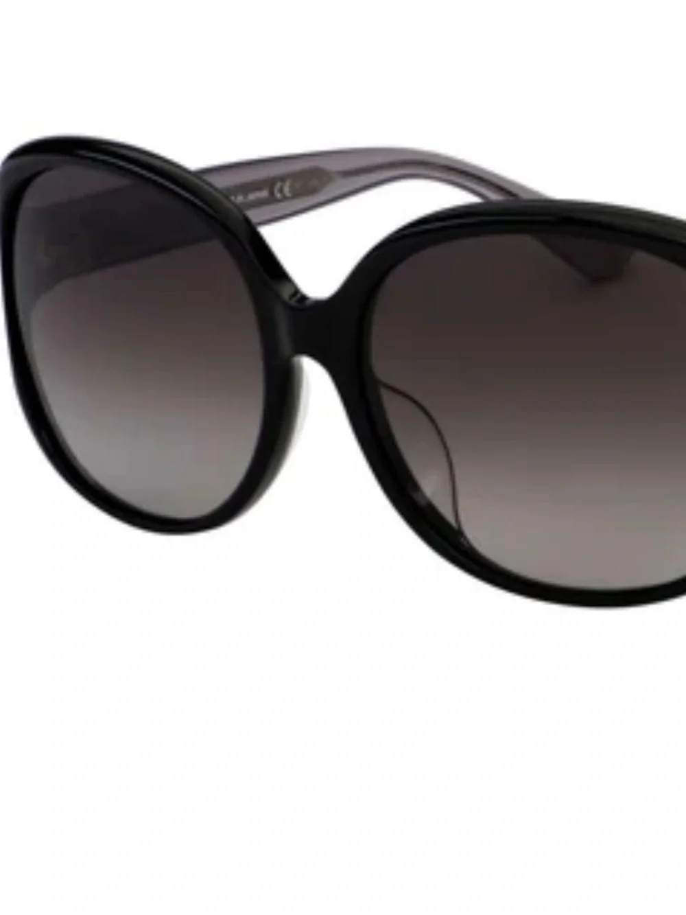 Gucci Black Gradient Butterfly Sunglasses with Gold Logo Accent